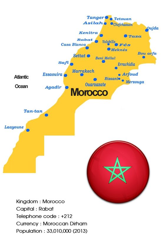 Mapa de marrocos